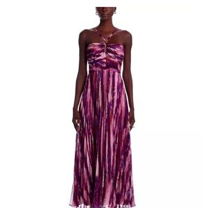 Elegant Purple Halter Maxi Dress